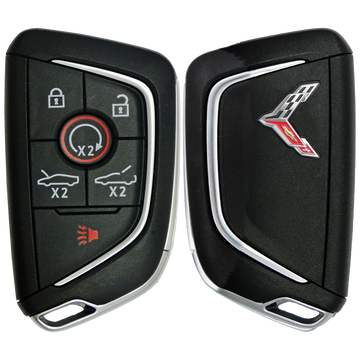2022 Chevrolet Corvette C8 Smart Remote Key Fob 6 Button w/ Trunk, Remote Start, Hood Release (FCC: YGOG20TB1, P/N: 13536982)
