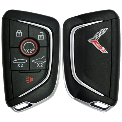2022 Chevrolet Corvette C8 Smart Remote Key Fob 6 Button w/ Trunk, Remote Start, Hood Release (FCC: YGOG20TB1, P/N: 13536982)