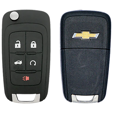 2014 Chevrolet Camaro Smart Remote Flip Key Fob 5 Button w/ Trunk, Remote Start non PEPS (FCC: OHT01060512, P/N: 13500226)
