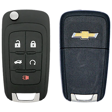2013 Chevrolet Camaro Smart Remote Flip Key Fob 5 Button w/ Trunk, Remote Start non PEPS (FCC: OHT01060512, P/N: 13500226)