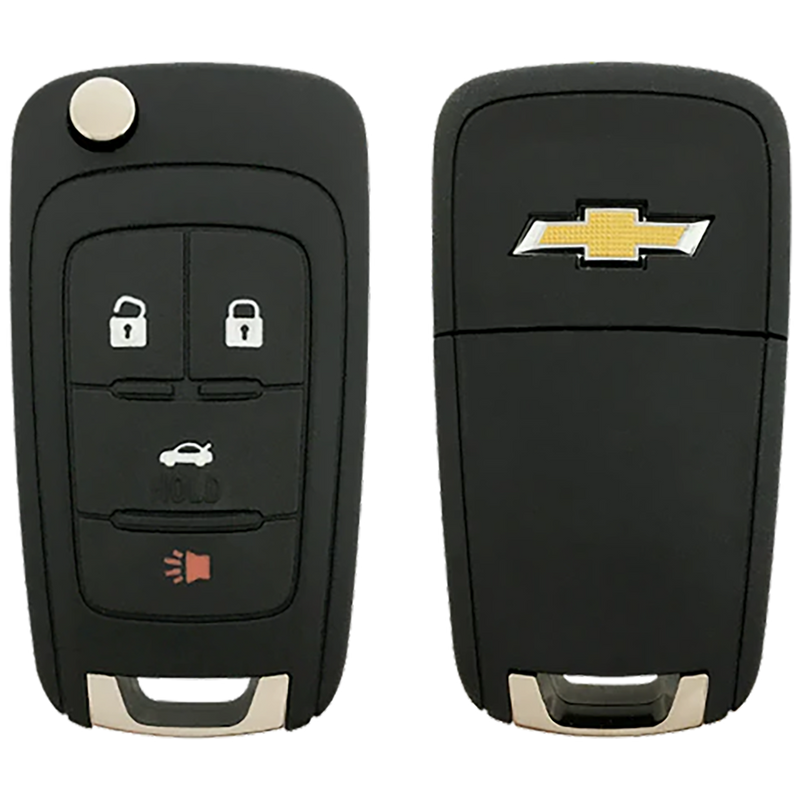 2013 Chevrolet Sonic Remote Flip Key Fob 4 Button w/ Trunk (FCC: OHT01060512, P/N: 13501913)