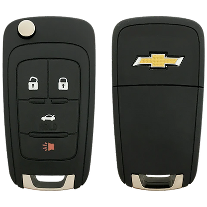 2014 Chevrolet Sonic Remote Flip Key Fob 4 Button w/ Trunk (FCC: OHT01060512, P/N: 13501913)