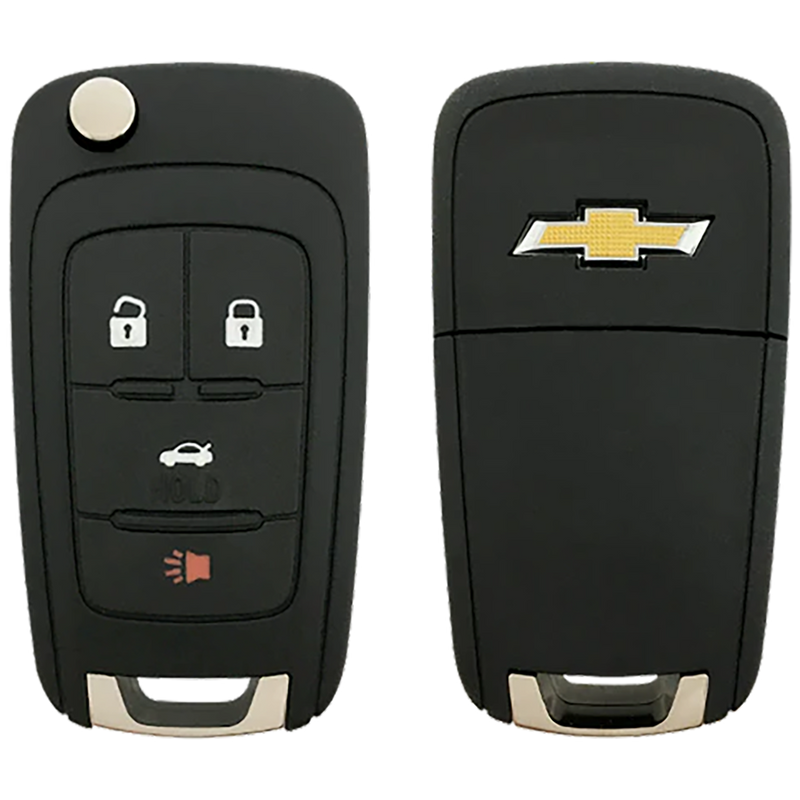 2013 Chevrolet Cruze Remote Flip Key Fob 4 Button w/ Trunk (FCC: OHT01060512, P/N: 13501913)