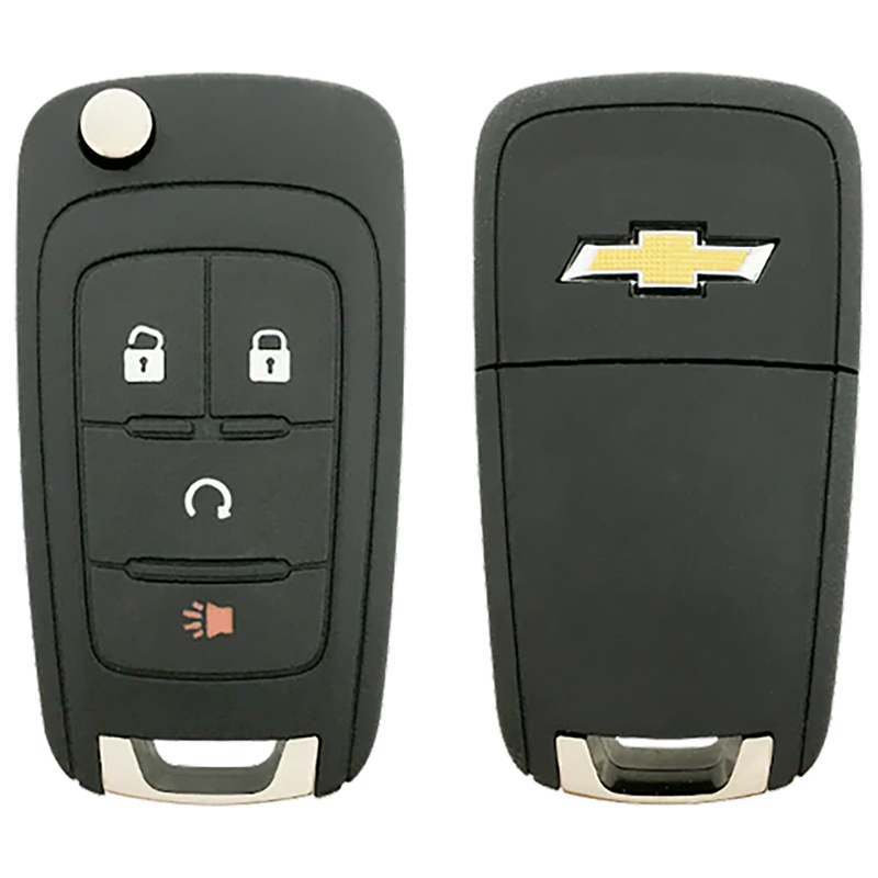 2016 Chevrolet Trax Remote Flip Key Fob 4 Button w/ Remote Start (FCC: AVL-B01T1AC, P/N: 13504198)