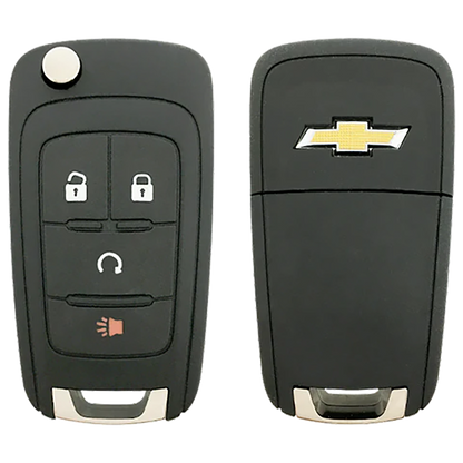 2015 Chevrolet Trax Remote Flip Key Fob 4 Button w/ Remote Start (FCC: AVL-B01T1AC, P/N: 13504198)