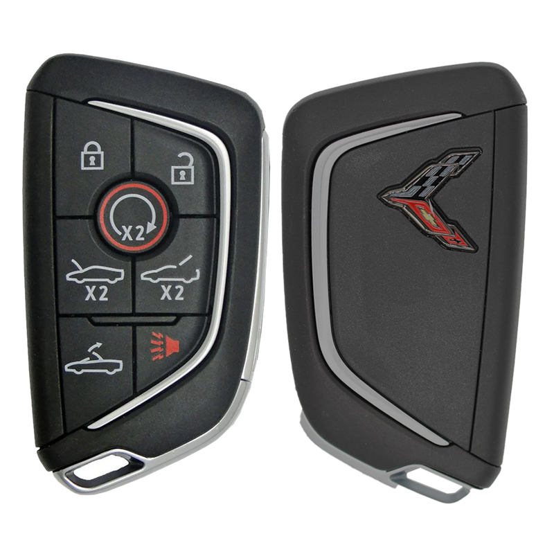2022 Chevrolet Corvette Smart Remote Key Fob 7B w/ Trunk, Hood, Convertible Top, Remote Start (FCC: YG0G20TB1, P/N: 13554501)