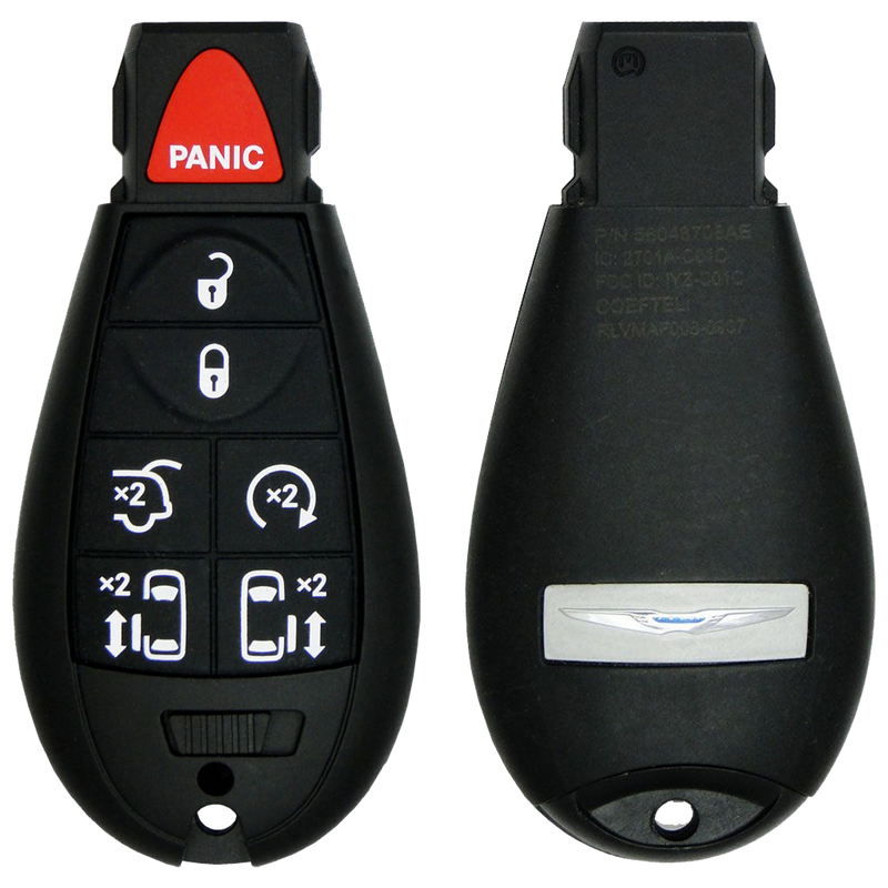 2011 Chrysler Town & Country Keyless Go Fobik Smart Remote Key Fob 7 Button w/ Power Sliding Doors (FCC: IYZ-C01C, P/N: 05026590AJ)