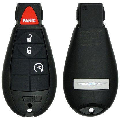 2011 Chrysler Town & Country Keyless Go Fobik Smart Remote Key Fob 4 Button w/ Remote Start (FCC: IYZ-C01C, P/N: 05026590AI)