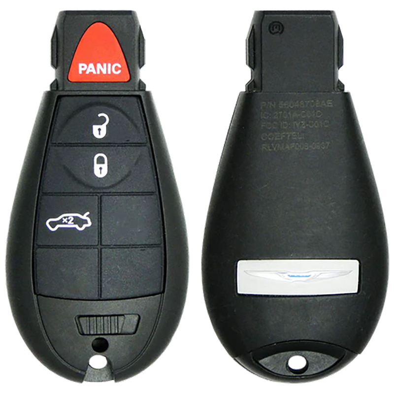 2009 Chrysler 300 Fobik Remote Key Fob 4 Button w/ Trunk (FCC: M3N5WY783X, P/N: 68058346AF)