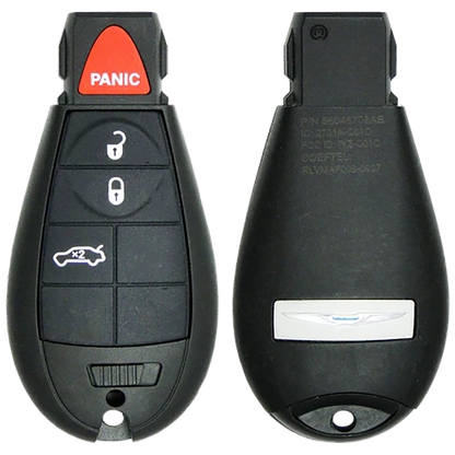 2008 Chrysler 300 Fobik Remote Key Fob 4 Button w/ Trunk (FCC: M3N5WY783X, P/N: 68058346AF)