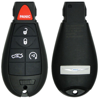 2009 Chrysler 300 Fobik Remote Key Fob 5 Button w/ Trunk, Remote Start (FCC: IYZ-C01C, P/N: 05026334AC)