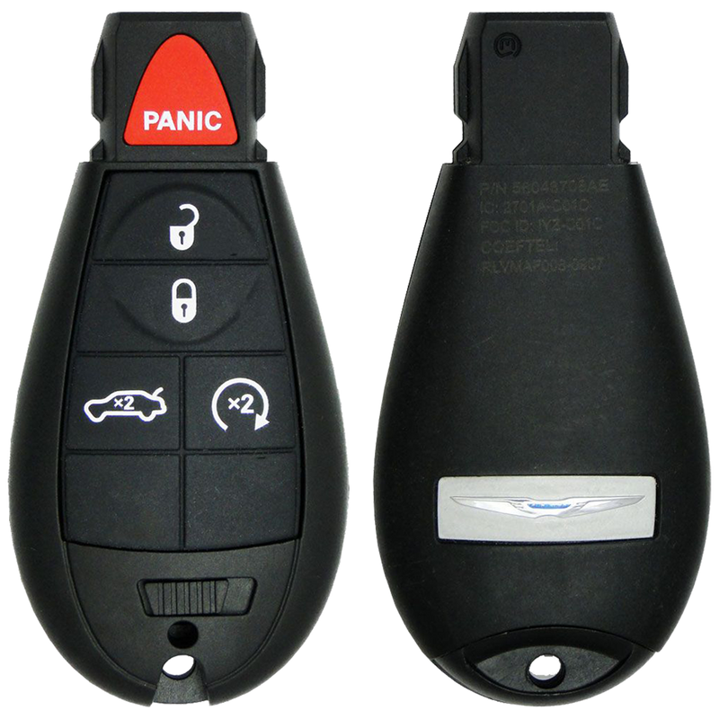 2009 Chrysler 300 Fobik Remote Key Fob 5 Button w/ Trunk, Remote Start (FCC: IYZ-C01C, P/N: 05026334AC)