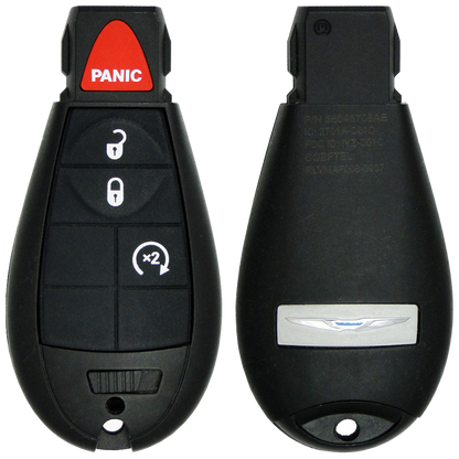 2009 Chrysler Town & Country Fobik Remote Key Fob 4 Button w/ Remote Start (FCC: IYZ-C01C, P/N: 68066871)