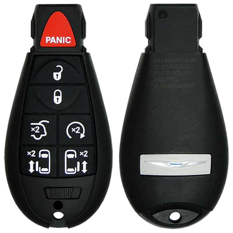 2010 Chrysler Town & Country Fobik Remote Key Fob 7 Button w/ Sliding Doors (FCC: IYZ-C01C, P/N: 56046708)