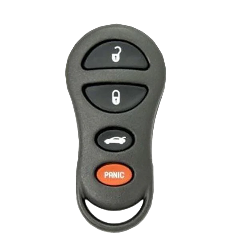 2002 Chrysler 300 Keyless Entry Remote Key Fob 4B w/ Trunk (FCC: GQ43VT17T, P/N: 04602260)