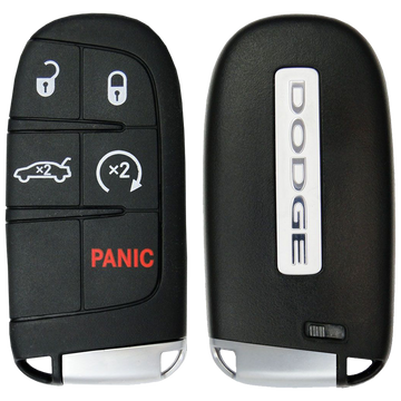 2018 Dodge Charger Smart Remote Key Fob 5 Button w/ Trunk, Remote Start (FCC: M3N-40821302, P/N: 56046777AB)