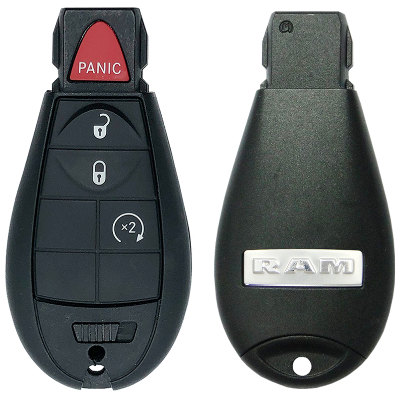 2017 Dodge Ram 1500 Fobik Remote Key Fob 4 Button w/ Remote Start (FCC: GQ4-53T, P/N: 56046955AG)
