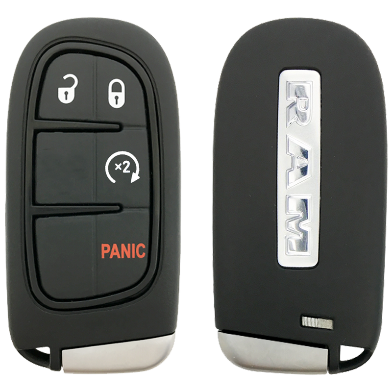 2018 Dodge Ram Proximity Smart Remote Key Fob 4 Button w/ Remote Start (FCC: GQ4-54T, P/N: 56046956AG)