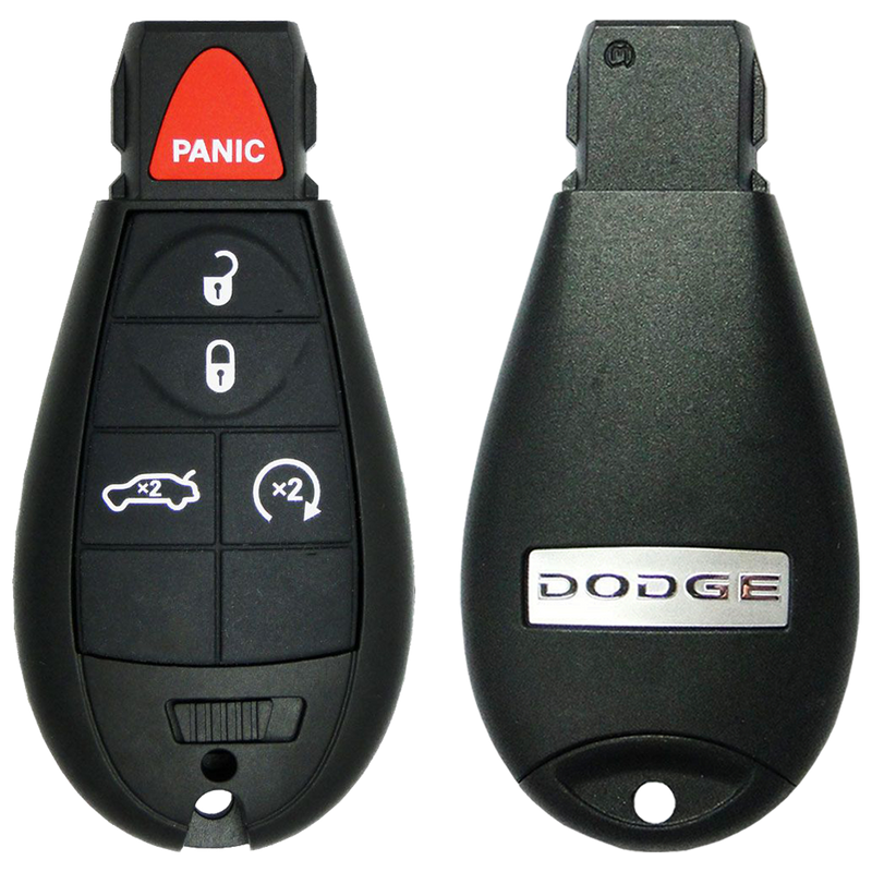 2012 Dodge Challenger Fobik Remote Key Fob 5 Button w/ Trunk, Remote Start (FCC: IYZ-C01C, P/N: 05026457AF)