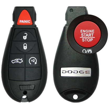2013 Dodge Charger KEYLESS GO Fobik Smart Remote Key Fob 5 Button w/ Trunk, Remote Start Push to Start (FCC: IYZ-C01C, P/N: 56046694AH)