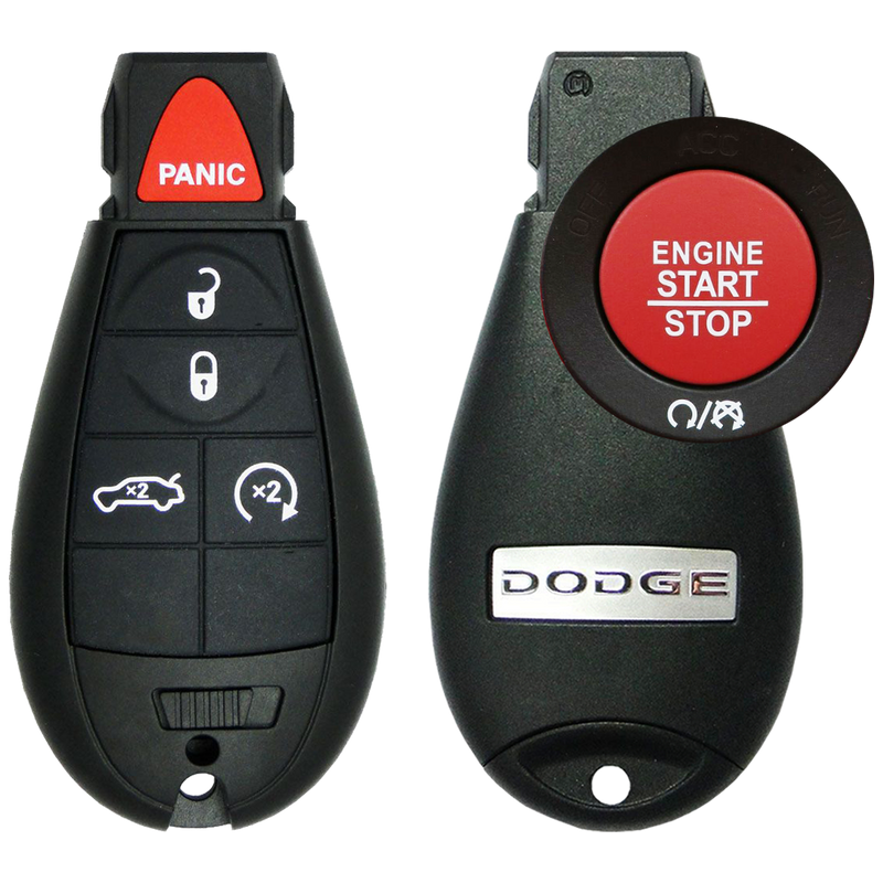 2013 Dodge Charger KEYLESS GO Fobik Smart Remote Key Fob 5 Button w/ Trunk, Remote Start Push to Start (FCC: IYZ-C01C, P/N: 56046694AH)