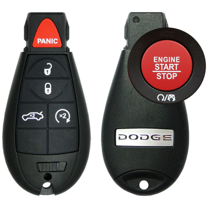 2014 Dodge Challenger KEYLESS GO Fobik Smart Remote Key Fob 5 Button w/ Trunk, Remote Start Push to Start (FCC: IYZ-C01C, P/N: 56046694AH)