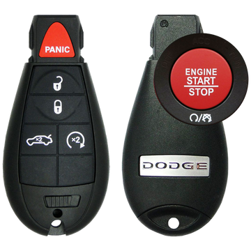 2009 Dodge Challenger KEYLESS GO Fobik Smart Remote Key Fob 5 Button w/ Trunk, Remote Start Push to Start (FCC: IYZ-C01C, P/N: 56046694AH)