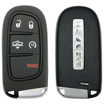 2018 Dodge Ram Smart Remote Key Fob 5 Button w/ Power Suspension, Remote Start (FCC: GQ4-54T, P/N: 68159657AG)