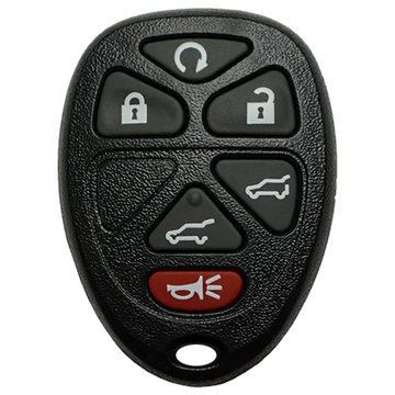 2008 GMC Yukon Keyless Entry Remote Key Fob 6 Button w/ Hatch, Rear Glass, Remote Start (FCC: OUC60270 / OUC60221, P/N: 15913427)