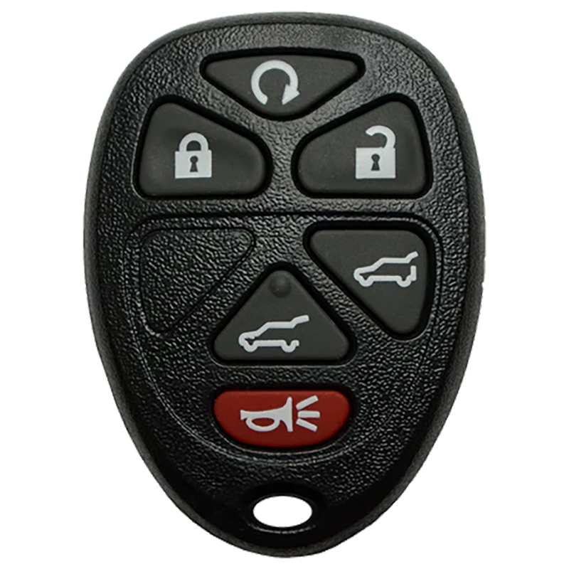 2013 GMC Yukon Keyless Entry Remote Key Fob 6 Button w/ Hatch, Rear Glass, Remote Start (FCC: OUC60270 / OUC60221, P/N: 15913427)