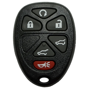 2007 GMC Yukon Keyless Entry Remote Key Fob 6 Button w/ Hatch, Rear Glass, Remote Start (FCC: OUC60270 / OUC60221, P/N: 15913427)