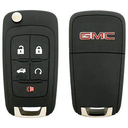 2010 GMC Terrain Remote Flip Key Fob 5 Button w/ Trunk, Remote Start (FCC: OHT01060512, P/N: 13501514)
