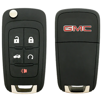 2012 GMC Terrain Remote Flip Key Fob 5 Button w/ Trunk, Remote Start (FCC: OHT01060512, P/N: 13501514)
