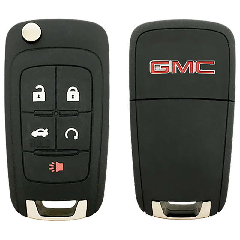 2012 GMC Terrain Remote Flip Key Fob 5 Button w/ Trunk, Remote Start (FCC: OHT01060512, P/N: 13501514)