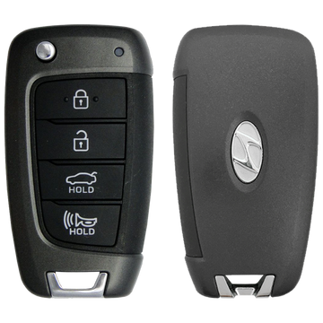 2019 Hyundai Accent Remote Flip Key Fob 4 Button w/ Trunk (FCC: NYOSYEC4TX1707, P/N: 95430-J0700)