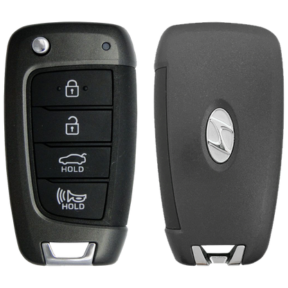 2019 Hyundai Accent Remote Flip Key Fob 4 Button w/ Trunk (FCC: NYOSYEC4TX1707, P/N: 95430-J0700)