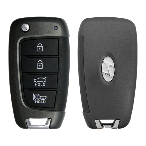 2019 Hyundai Accent Remote Flip Key Fob 4B w/ Trunk (FCC: NYOSYEC4TX1707, P/N: 95430-J0700)
