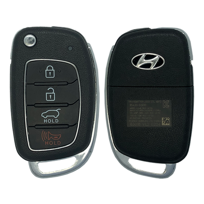 2017 Hyundai Tucson Remote Flip Key Fob 4B w/ Hatch (FCC: TQ8-RKE-4F25, P/N: 95430-D3010)