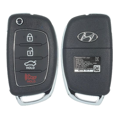 2017 Hyundai Sonata Remote Flip Key Fob 4B w/ Trunk (FCC: TQ8-RKE-4F16, P/N: 95430-C1010)