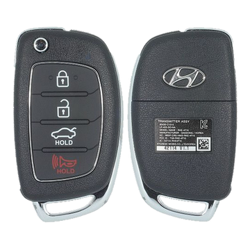 2016 Hyundai Sonata Remote Flip Key Fob 4B w/ Trunk (FCC: TQ8-RKE-4F16, P/N: 95430-C1010)