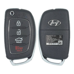 2016 Hyundai Sonata Remote Flip Key Fob 4B w/ Trunk (FCC: TQ8-RKE-4F16, P/N: 95430-C1010)