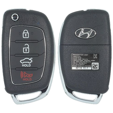 2016 Hyundai Santa Fe Remote Flip Key Fob 4 Button w/ Trunk (FCC: TQ8-RKE-3F04, P/N: 95430-4Z100)