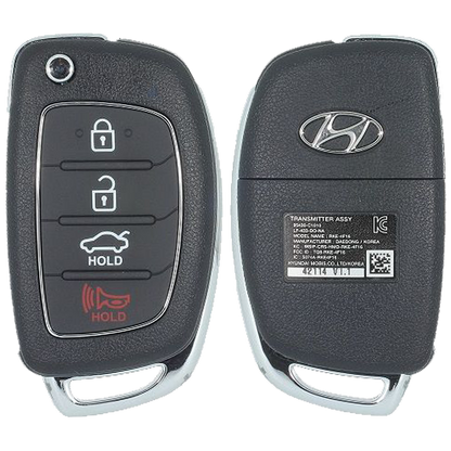 2016 Hyundai Santa Fe Remote Flip Key Fob 4 Button w/ Trunk (FCC: TQ8-RKE-3F04, P/N: 95430-4Z100)