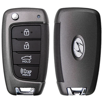 2020 Hyundai Sonata Remote Flip Key Fob 4 Button w/ Trunk (FCC: TQ8-RKE-4F40, P/N: 95430-L1000)