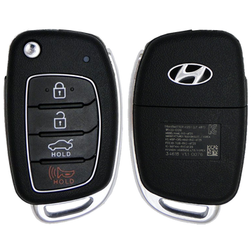 2019 Hyundai Sonata Remote Flip Key Fob 4 Button w/ Trunk (FCC: TQ8-RKE-4F25, P/N: 95430-C1210)