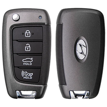 Brand New 2021 Hyundai Sonata Remote Flip Key Fob 4 Button w/ Trunk, Chip included (FCC: TQ8-RKE-4F40, P/N: 95430-L1000)