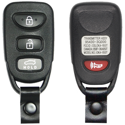 2015 Hyundai Sonata Keyless Entry Remote Key Fob 4 Button w/ Trunk (FCC: OSLOKA-950T, P/N: 95430-3Q000)