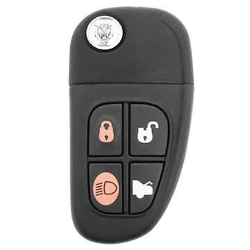 2002 Jaguar X-Type Remote Flip Key Fob 4B w/ Trunk (FCC: NHVWB1U241, P/N: 1X43-15K601-AE)