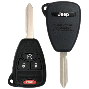 2016 Jeep Patriot Remote Head Key Fob 4 Button w/ Remote Start (FCC: OHT692713AA, P/N: 68039414AD)