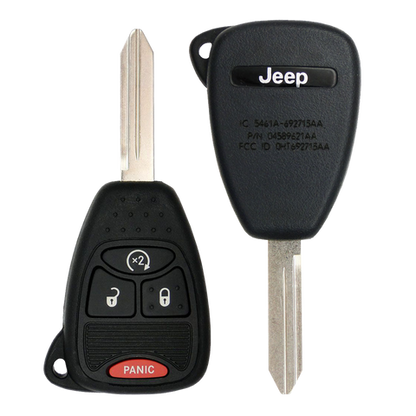 2012 Jeep Wrangler Remote Head Key Fob 4B w/ Remote Start (FCC: OHT692713AA, P/N: 68039414AD)